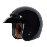 T-50 BLACK Retro 3/4 HELMET