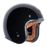 T-50 BLACK Retro 3/4 HELMET