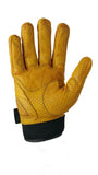 Torc Fairfax Gold Goat Leather Mid Length Retro Street Motorcycle Gloves