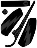 Super73 "Bolts" Black Lightning Custom Decal set
