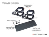 "Corto" Black CNC Machined Headlight Brackets