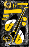 Super73 black and yellow decals from www.Custom-Ebike.com