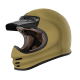 Sand Color Retro Moto Helmet Full Face