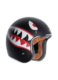 T-50 FLYING TIGER BLACK 3/4 HELMET